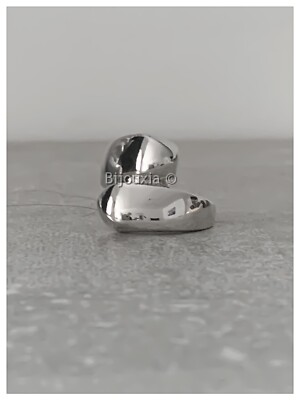 Bague Vintage Argent Rhodié à 5 Anneaux Mobiles - Taille 51 - Modèle 3954