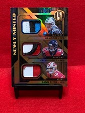 2018 Gold Standard “Newly Minted” Triple Patch RC #/49~DJ Moore, Ridley & Pettis