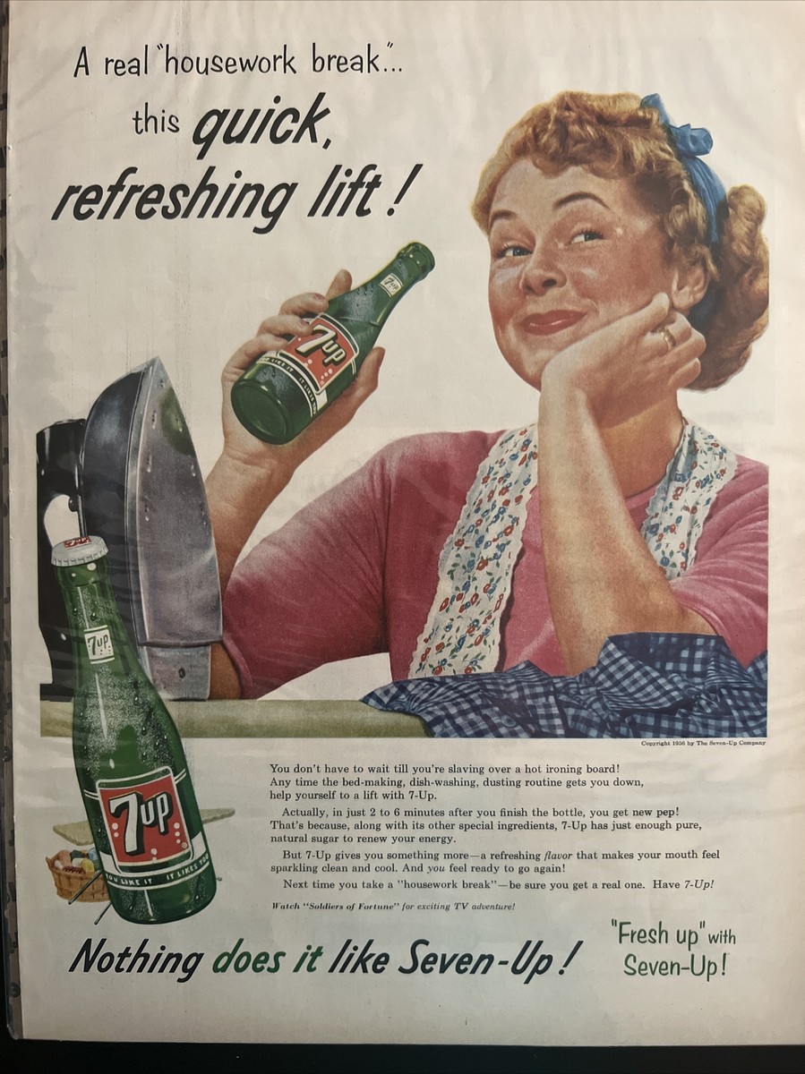 Vintage 1956 7up Seven-up full page print ad BEAUTIFUL | eBay