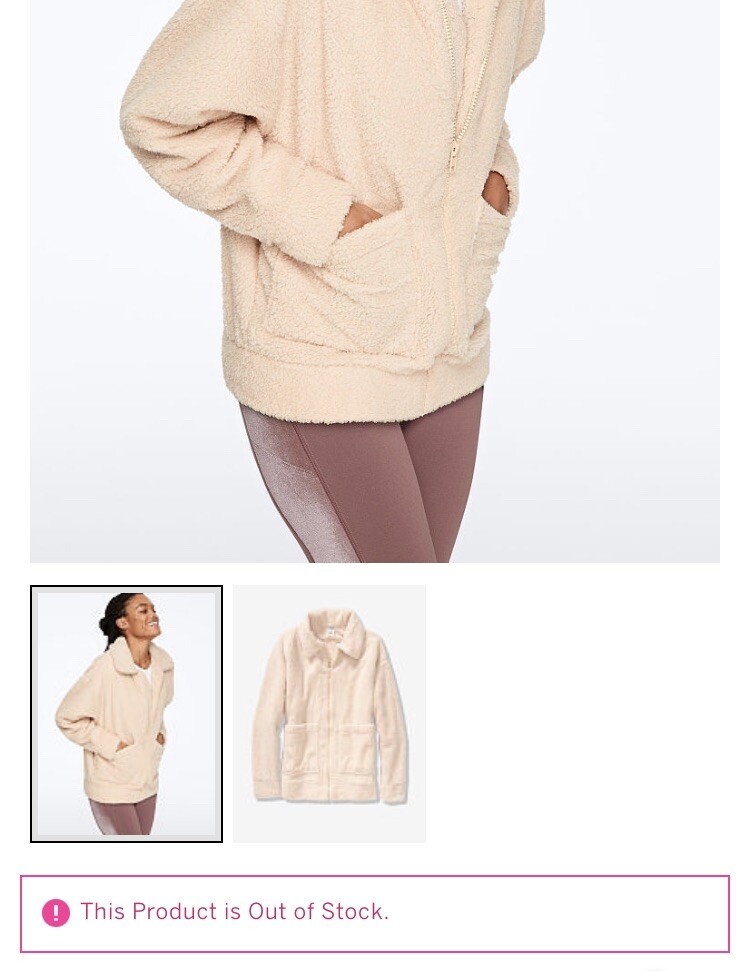VS PINK Sherpa Teddy Jacket XS Sold Out! image 3