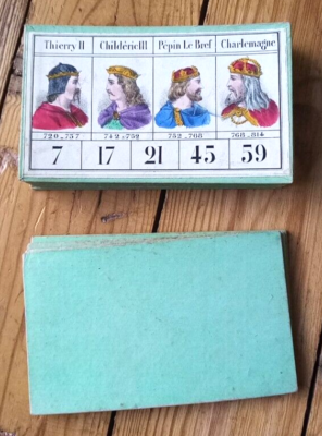 Jeu Complet Loto Des Rois De France NARCON - Planches En Carton De 1865