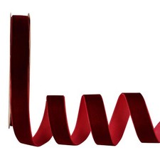 20 Yards 1 Inch Christmas Single Side Velvet Ribbon Satin Ribbon Roll for W...