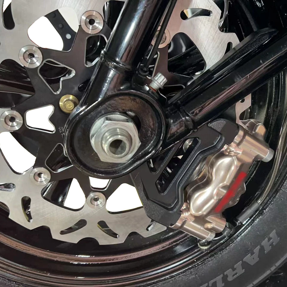 Rear 108mm Brake Caliper Bracket for Harley Softail FXBB FXBR FXLRST FXFB FLFBS Foto 4 de 4