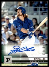 2018 Panini Chronicles DJ Peters Signature Auto Red /199 LA Dodgers