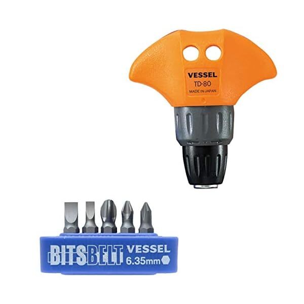 VESSEL T type ratchet driver set TD - 80 Free Shipping with Tracking# New Ja JP