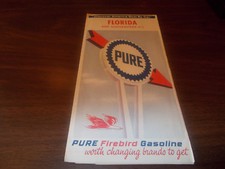 1966 Pure Oil Florida Vintage Road Map
