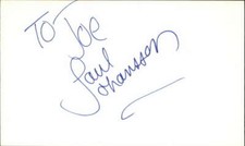 Paul Johansson Actor One Tree Hill Signed 3" x 5" Index Card ID: 4787
