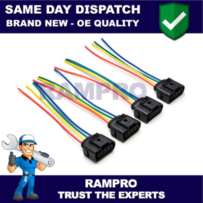 Rampro 4x Ignition Coil Pack Wiring Harness Looms Fits Audi TT (Mk1) 1.8 - 5YR W