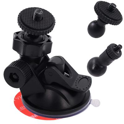 #ad #ad Ch01a 1 4quot; 1 8quot; Thread Camera Suction Mount Tripod Holder In Dash Cam Mount Hold $13.89