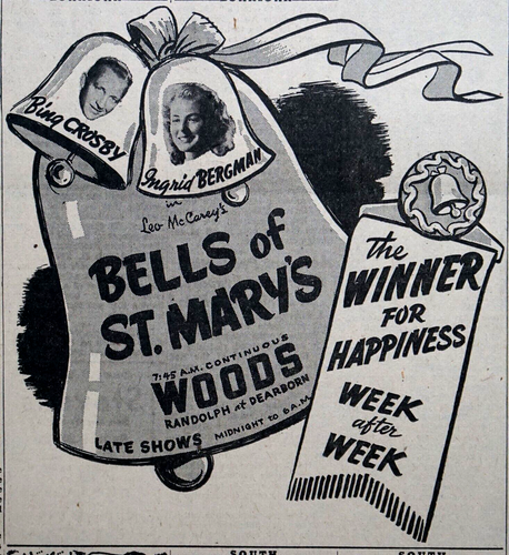1946 Newspaper Movie Ad - Abbott & Costello, Bing Crosby & Ingrid Bergman - Bild 2 von 3