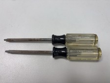 Vintage Craftsmanusa Torx Screwdrivers T10 T15 Pair Clear Handle