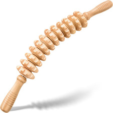 Wooden Cellulite Massage Roller for Legs and Thighs - Handheld Fascia Blaster To