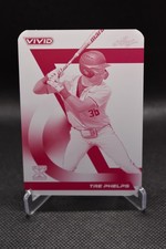 Tre Phelps 1/1 2024 Leaf Vivid Magenta Printing Plate Georgia Bulldogs #118