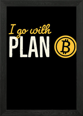 Bitcoin Plan B Krypto gerahmtes Wandbild Poster Leinwanddruck Bild