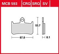 TRW Bremsbelag Hyper Carbon (FüR: Honda CBR 900 RR Fireblade SC28 92-95 Vorne )