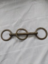 Messing Pferdemaul Gebiss Tack braucht nur eine Politur ok Zustand siehe Fotos