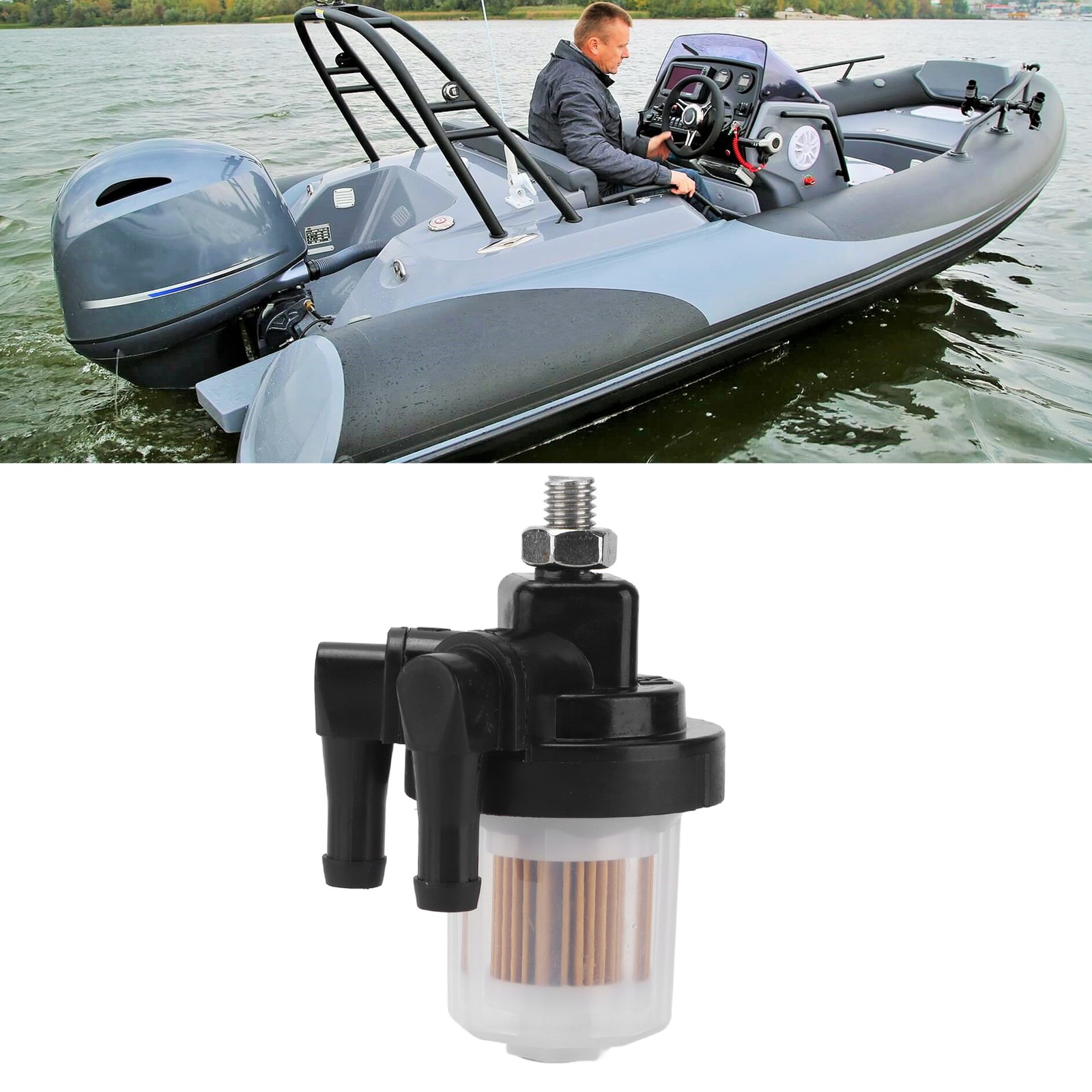Fuel Filter Assy High Efficiency Replacement For Outboard Premium