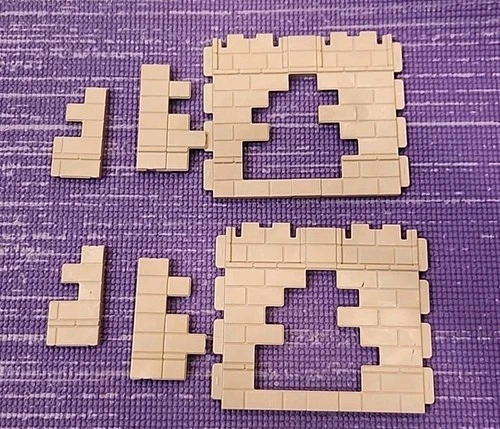 Vintage Playmobil BREAKAWAY CASTLE WALL Lot 0f 2 Medieval Knight