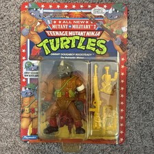 MOC vintage Playmates 1992 TMNT Mutant Military DIMWIT DOUGHBOY ROCKSTEADY