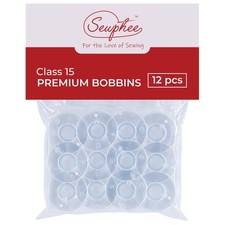 12 Pcs Sewing Machine Bobbins - Premium Class 15 Bobbin - Fits Singer Sewing ...