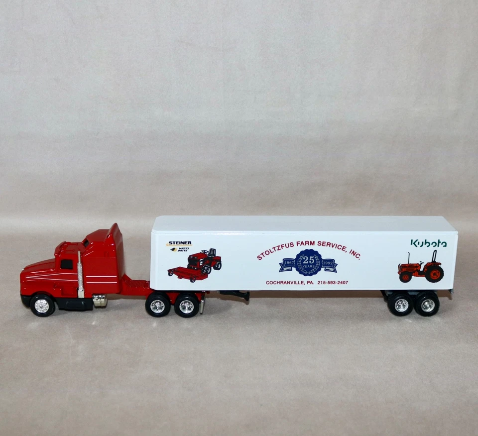 Remolque tractor Ertl ~ Stoltzfus Farm Service ~ 1991 cabina Kenworth #9753 1:64 Foto 4 de 4