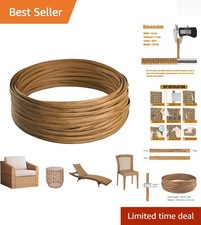 130 Ft Plastic Wicker Repair Supplies, Wicker Repair Kit, Synthetic Rattan Ma...