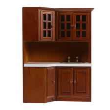 Mini House Ornament Miniatures Furniture Accessory Sink Cabinet Decor