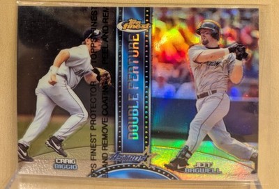 1999 Finest DOUBLE FEATURE #4 Jeff Bagwell Craig Biggio RARE RIGHT REFRACTOR