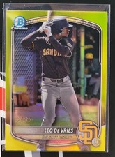 2025  Bowman Chrome Leo De Vries Yellow /75