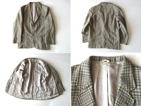 Giacca sartoriale vintage anni 70 Yves Saint Laurent abbigliamento sportivo check lana tweed 2B 52