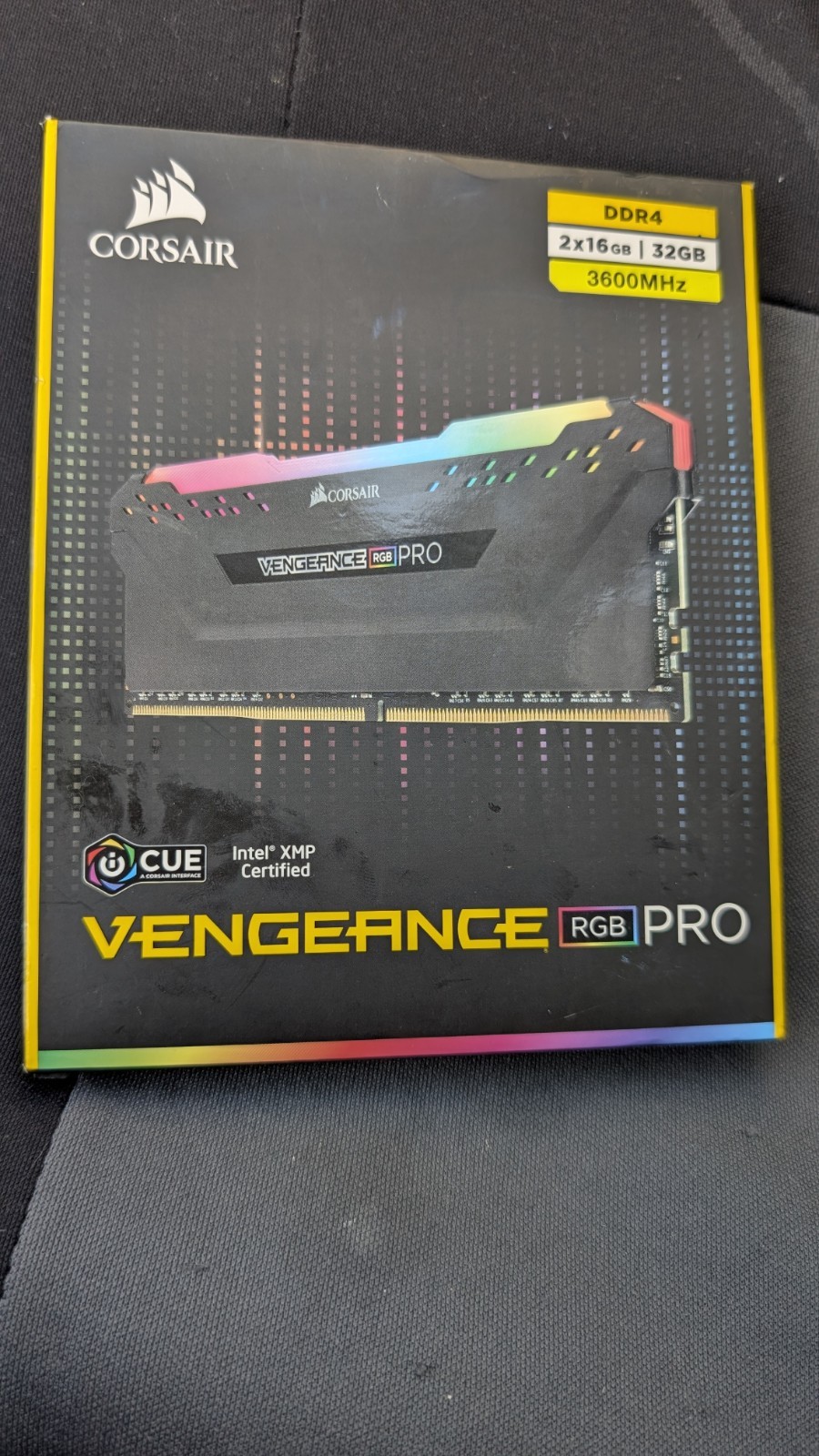 Corsair Vengeance RGB Pro DDR4 RAM 32GB (2x16GB) 3600MHz Black