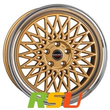Borbet B gold rim polished 7x17" ET25 LK4 100 ML 64 Alufelgen 17 Zoll