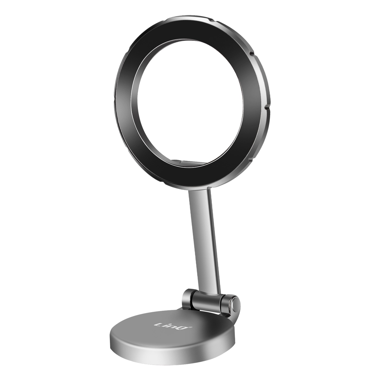 Support Voiture Magnétique LinQ Argent en Aluminium Anodisé Haute Résistance 360