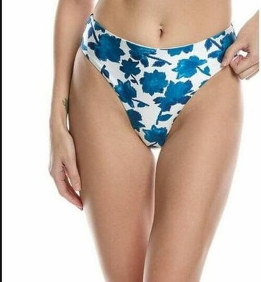 Onia Women's Blue/White Lana Bikini Bottom L NTW