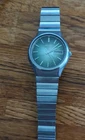 Rare Mid 70s Vintage Seiko Sunburst Green SQ 4004 quartz WORKS (New Battery)