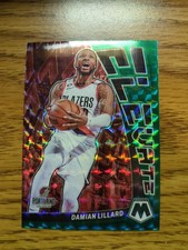 2022-23 Panini Mosaic - Elevate Damian Lillard #17 Green Mosaic Prizm