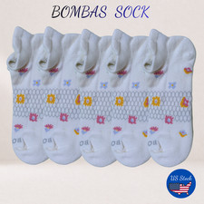 SALEBombas Women&rsquo;s  Garden Party Ankle Sock Size M  5 Pair/Pack -  White