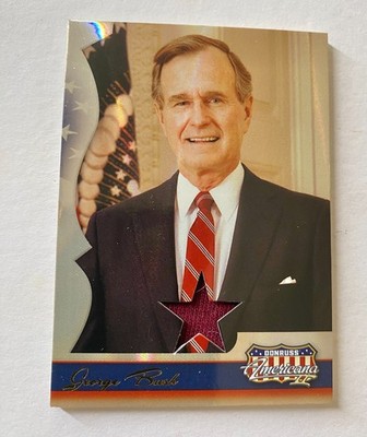 GEORGE BUSH OFFIZIELLER ARTIKEL GETRAGEN DONRUSS 2008 NUMMERIERT 357/500 