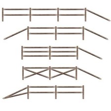 Split Rail Fence Backdrop Scene Setter Add-Ons - Pack of 11