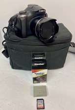 Canon PowerShot SX30is 14.1MP 35x Zoom Digital Camera 128gb SD Charger Batt Case
