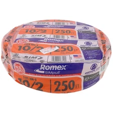 Southwire 28829055 10-2 NM-B Cable 250ft 600V Orange 2 Conductors