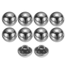 10pcs Metal Round Sewing Buttons 10mm Single Hole Craft DIY Button Silver