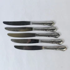 Lot of 5 Imperial Stainless Steel Dinner Knives Elegant Flatware 9"