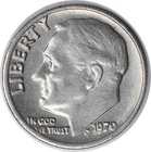 1970 Roosevelt Dime Reverse of 1968 FS-901 AU Uncertified