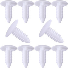 10Pcs License Plate Hole Plugs, Universal Bumper Plugs Hole Cover Clips, 7.6Mm R