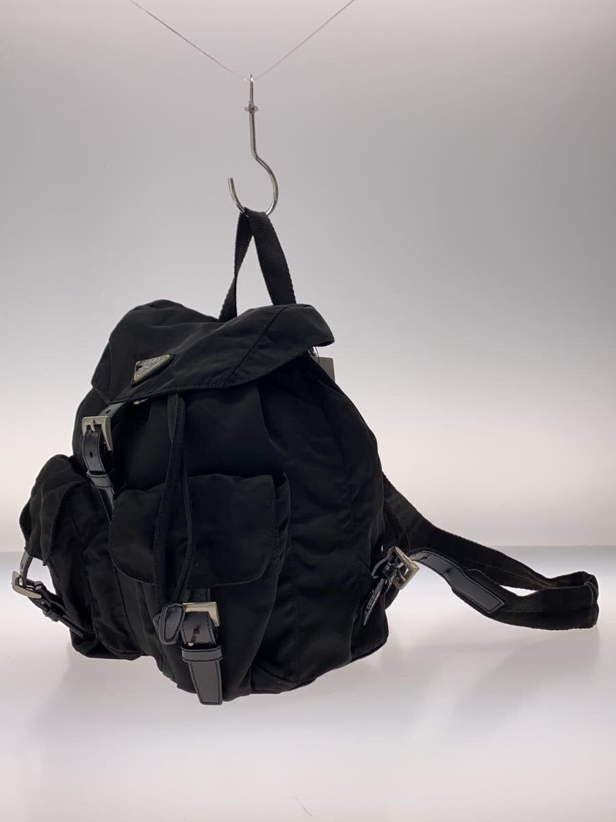 PRADA backpack triangle plate small nylon Black U… - image 2