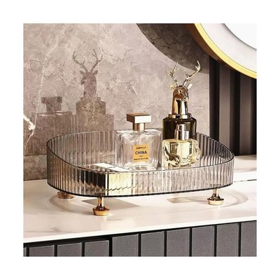 Makeup Perfume Organizer, Vanity Tray, Cosmetic Skincare Tray, Countertop Org...