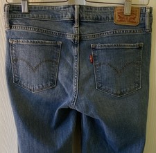 Levi's Skinny Jeans Blue Denim Stretch Mid Rise Pockets Women  s 27 Regular