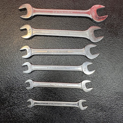 Vintage Blue-Point Supreme SAE Open End Wrench Set – 6 Pieces – Made in USA