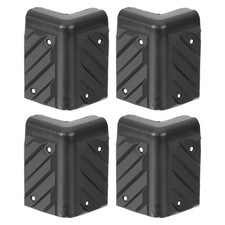 4 Pcs 1.89" x 1.89" Plastic Right Angle Speaker Corner Protectors, Black